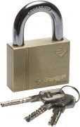 Замок ЗУБР "ЭКСПЕРТ" навесной, латунный корпус, классическая форма, закаленная дужка, 60мм,  ( 37299-60 ) Замок ЗУБР "ЭКСПЕРТ" навесной, латунный корпус, классическая форма, закаленная дужка, 60мм,  ( 37299-60 )
