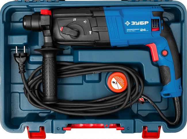 Перфоратор SDS-plus, ЗУБР Профессионал ЗП-24-750 К, реверс, горизонтальный, 2.6 Дж, 0-1100 об/мин, 0-4500 уд/мин, 750 Вт, кейс,  ( ЗП-24-750 К ) Перфоратор SDS-plus, ЗУБР Профессионал ЗП-24-750 К, реверс, горизонтальный, 2.6 Дж, 0-1100 об/мин, 0-4500 уд/мин, 750 Вт, кейс,  ( ЗП-24-750 К )