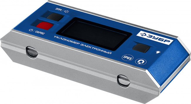 МИНИ уровень-уклономер электронный, IP65, Магнитный, Диапазон 0-90°, Точность ±0,05°, 3 кнопки, HOLD, Подсветка, Автоповорот, ЗУБР Профессионал ( 34745_z01 )