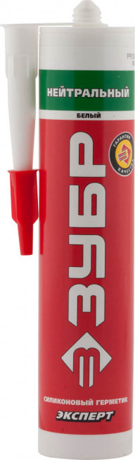 Герметик силиконовый ЗУБР белый, нейтральный, 280мл,  ( 41237-0 )