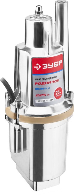 Насос "Родничок" вибрационный, ЗУБР ЗНВП-300-25_М2, шнур 25м, 225Вт, 24л/мин, напор 60м, погружной, для чистой воды, верхний забор, I класс э/без-ти, ( ЗНВП-300-25_М2 ) Насос "Родничок" вибрационный, ЗУБР ЗНВП-300-25_М2, шнур 25м, 225Вт, 24л/мин, напор 60м, погружной, для чистой воды, верхний забор, I класс э/без-ти, ( ЗНВП-300-25_М2 )