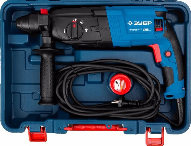 Перфоратор SDS-plus, ЗУБР Профессионал ЗП-26-800 К, реверс, горизонтальный, 3 Дж, 0-1200 об/мин, 0-4800 уд/мин, 800 Вт, кейс,  ( ЗП-26-800 К ) Перфоратор SDS-plus, ЗУБР Профессионал ЗП-26-800 К, реверс, горизонтальный, 3 Дж, 0-1200 об/мин, 0-4800 уд/мин, 800 Вт, кейс,  ( ЗП-26-800 К )