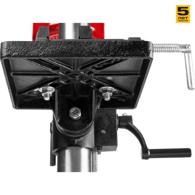 Сверлильный станок, ЗУБР ЗСС-450, 500Вт, 12 скор., патрон 16мм, ход 60мм, посадка В16(МТ2), безоп. вык-ль, тиски 75х75мм, от шпин. до основ. 524мм,  ( ЗСС-450 )