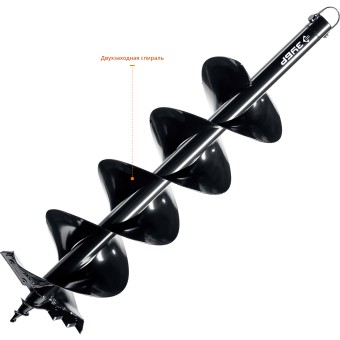 Шнек для мотобуров, мерзлый грунт, d=200 мм, двухзаходный, ЗУБР,  ( 7052-20 )