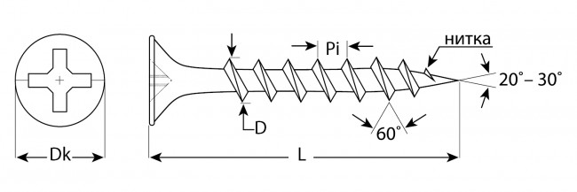 Саморезы СГД гипсокартон-дерево, 102 х 4.8 мм, 10 шт, фосфатированные, ЗУБР Профессионал,  ( 300036-48-102 )