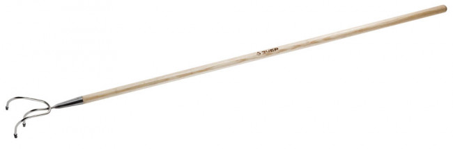 Культиватор ЗУБР "ЭКСПЕРТ" из нержавеющей стали, деревянный черенок из ясеня, 135x100x1520мм ,  ( 4-39489 )