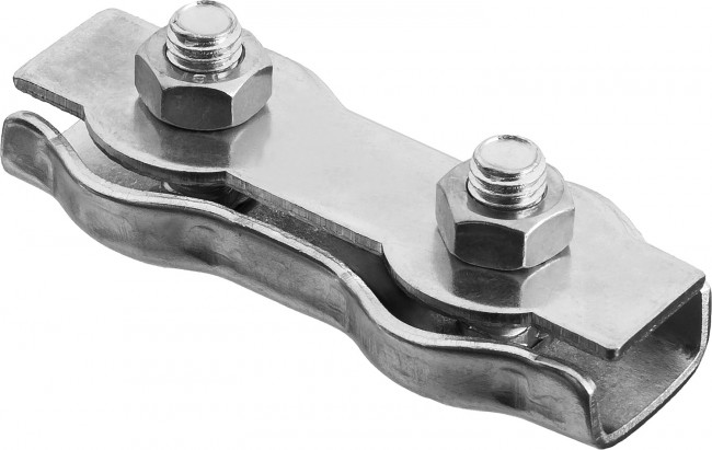 Зажим троса двойной, 4мм, 50 шт, оцинкованный, ЗУБР,  ( 4-304445-04 )