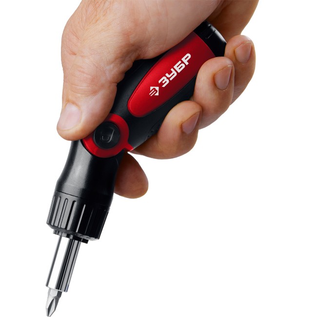 Набор: Отвертка реверсивно-рычажная "МВ-31", ЗУБР Мастер, с битами и торцовыми головками, Cr-V сталь, 31 предмет, ( 25161-H31 )