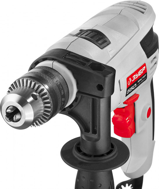 Дрель ударная, ЗУБР ДУ-550 ЭР, патрон 13 мм, реверс, сталь 10 мм / бетон 10 мм / дерево 20 мм, 550 Вт,  ( ДУ-550 ЭР )