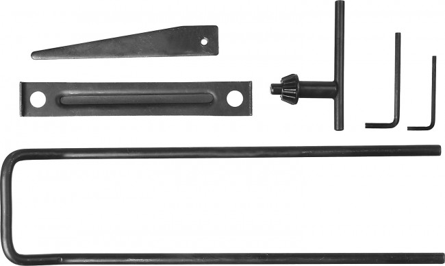 Радиально-сверлильный станок, ЗУБР ЗСС-550, 550Вт, 5ск, патрон 16мм, ход 100мм, посадка В16(МТ2), безоп. выкл-ль, тиски 75х75мм,от шпин.до основ.550мм,  ( ЗСС-550 )