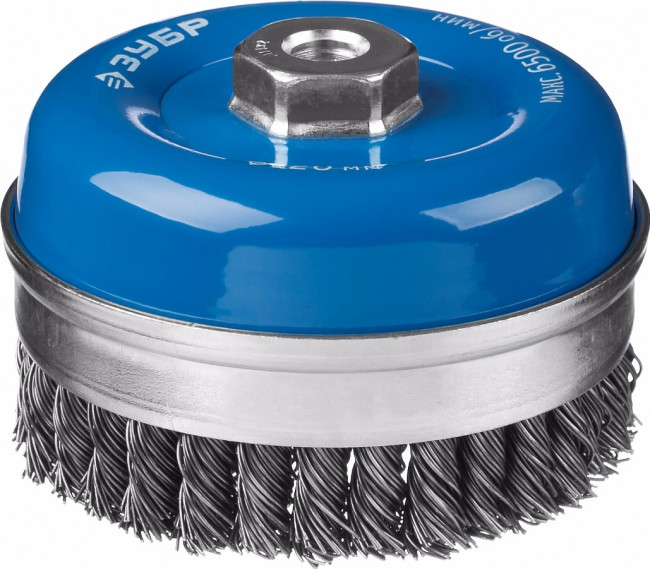 ЗУБР "ПРОФЕССИОНАЛ". Щетка чашечная усиленная для УШМ, плетеные пучки стальной проволоки 0,8мм, 120ммхМ14,  ( 35271-120_z02 )