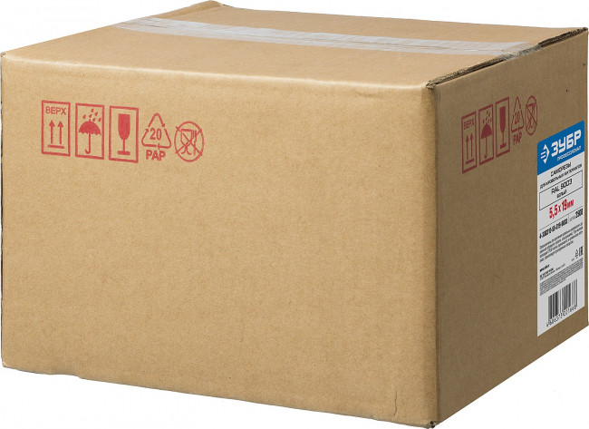 Саморезы СКМ кровельные, RAL 9003 белый, 19 x 5.5 мм, 2 500 шт, для металлических конструкций, ЗУБР Профессионал,  ( 4-300310-55-019-9003 )