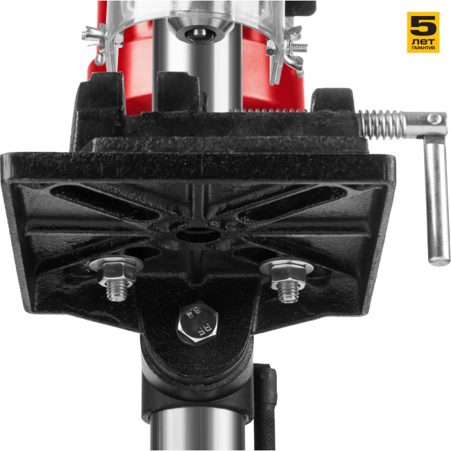 Сверлильный станок, ЗУБР, 350Вт, 5 скор., патрон 13мм, ход 50мм, посадка В16(МТ2), безоп. вык-ль, тиски 63х63мм, от шпин. до основ. 290мм,  ( ЗСС-350 )