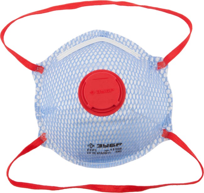 Полумаска фильтрующая ЗУБР "ЭКСПЕРТ" коническая, с внешней сеткой, с клапаном, многослойная, класс защиты FFP1, ( 11160 ) Полумаска фильтрующая ЗУБР "ЭКСПЕРТ" коническая, с внешней сеткой, с клапаном, многослойная, класс защиты FFP1, ( 11160 )