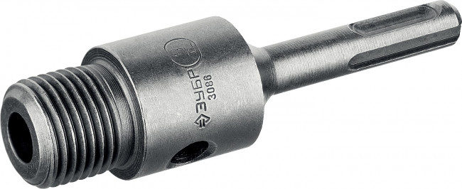 Державка ЗУБР для бур коронки с хвостовиком SDS Plus, L-100мм,резьба М22,конусное крепление центрир сверла,  ( 29187-100_z01 )