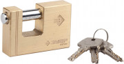 Замок ЗУБР "ЭКСПЕРТ" навесной, латунный корпус, П-образная форма, 75мм ,  ( 37295-70 ) Замок ЗУБР "ЭКСПЕРТ" навесной, латунный корпус, П-образная форма, 75мм ,  ( 37295-70 )