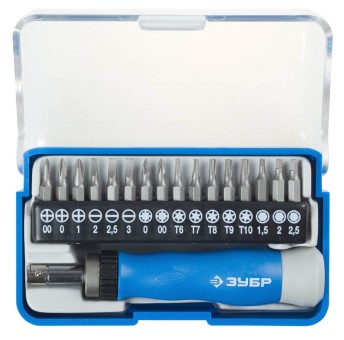 Т-17 реверсивная отвертка для точных работ 17 предм., ЗУБР,  ( 25626-H17 )