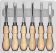 Стамески ЗУБР "ЭКСПЕРТ" фигурные профессиональные, 6шт  ,  ( 18373-H6 )