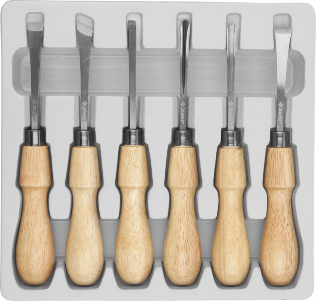 Стамески ЗУБР "ЭКСПЕРТ" фигурные профессиональные, 6шт , ( 18373-H6 ) Стамески ЗУБР "ЭКСПЕРТ" фигурные профессиональные, 6шт , ( 18373-H6 )