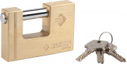 Замок ЗУБР "ЭКСПЕРТ" навесной, латунный корпус, П-образная форма, 90мм ,  ( 37295-90 ) Замок ЗУБР "ЭКСПЕРТ" навесной, латунный корпус, П-образная форма, 90мм ,  ( 37295-90 )