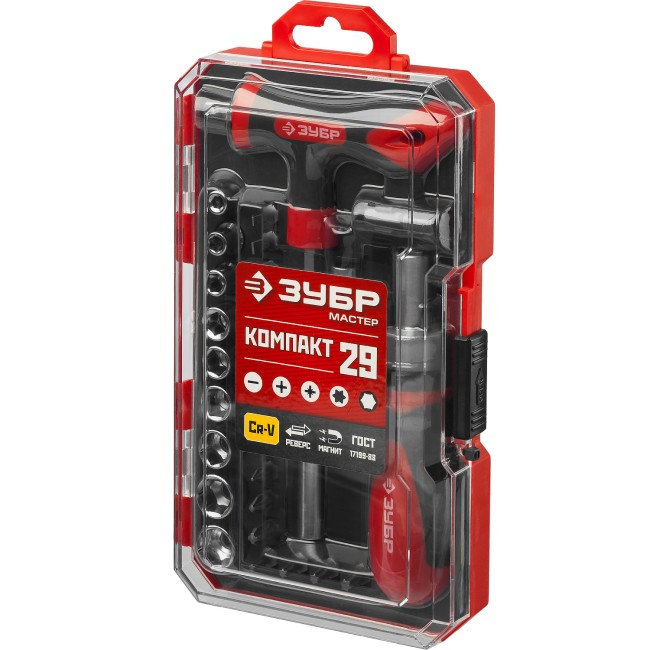ЗУБР. Набор: Отвертка с насадками, Cr-V сталь, в компактном боксе, ( 25168-H29 ) ЗУБР. Набор: Отвертка с насадками, Cr-V сталь, в компактном боксе, ( 25168-H29 )