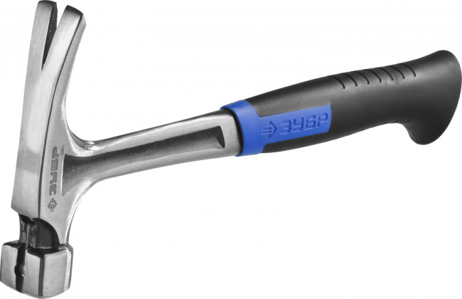 Молоток-гвоздодер ЗУБР "ПРОФЕССИОНАЛ" цельнокованый с магнитом и двухкомпонентной рукояткой, 580г,  ( 20258-580 )