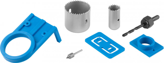 Набор с пластиковыми шаблонами и кольцевыми пилами 25, 54мм, для врезания замков, 7 пред, ЗУБР,  ( 2954-54-H7 )