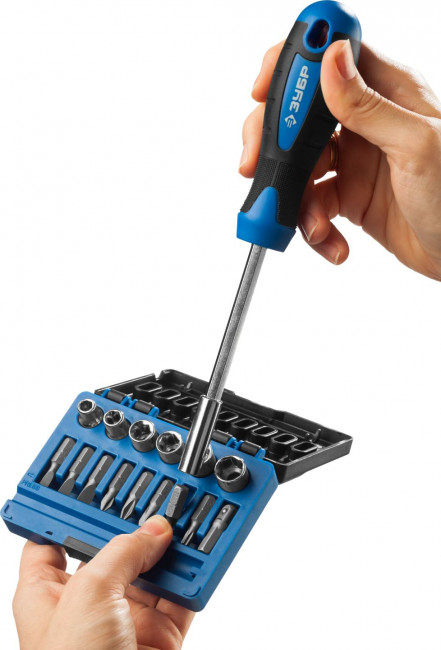 ПРО 16 Набор: Битодержатель с битами и головками, Cr-V сталь, двухкомпонентная рукоятка, в блистере, 16 предметов, ЗУБР Профессионал, ( 25216 ) ПРО 16 Набор: Битодержатель с битами и головками, Cr-V сталь, двухкомпонентная рукоятка, в блистере, 16 предметов, ЗУБР Профессионал, ( 25216 )