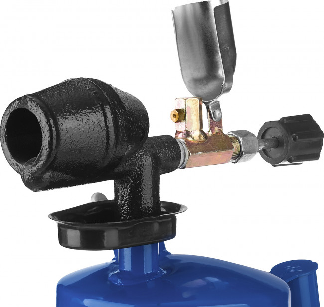 ЗУБР "ПРОФЕССИОНАЛ". Лампа паяльная САМОТЛОР, с чугунным эжектором, 1,5 л,  ( 40650-1.5_z02 )