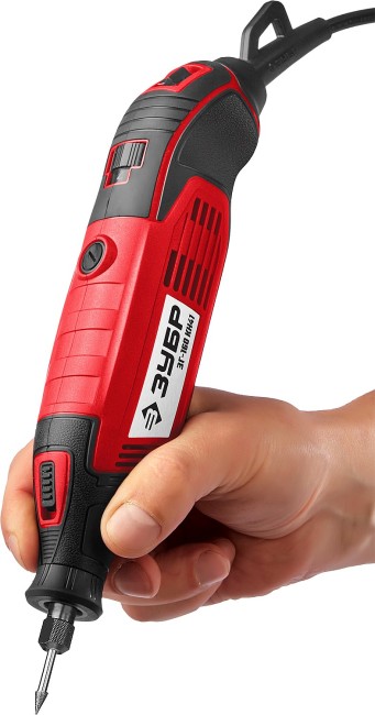 Гравер электрический, ЗУБР ЗГ-160 КН41, 220В, 160 Вт, 3.2 мм, 15000-35000 об/мин, набор насадок, цанг и державок, гибкий вал, штатив, 41 предмет, кейс ( ЗГ-160 КН41 )