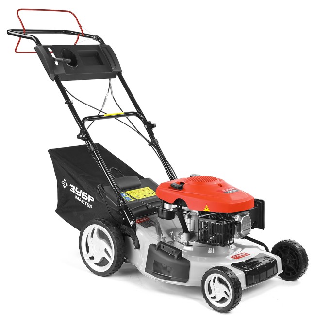 Газонокосилка бензиновая, ЗУБР ГКБ-510СТ, самоходная, 510 мм, 139 см3, 2.6кВт, 5 ступеней кошения (25-75мм), 50л травосборник, мульчирование,  ( ГКБ-510СТ )