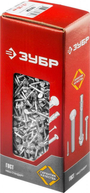 Гвозди толевые оцинкованные, ГОСТ 4029-63, 20 х 2.0 мм, 1 кг., ЗУБР, ( 305211-20-020 )