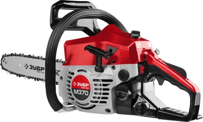 Пила цепная бензиновая, хромир. цилиндр, праймер, 37 см3 (1,2 кВт), шина 35 см, 11500 об/мин, ЗУБР,  ( ПБЦ-М370 35П )