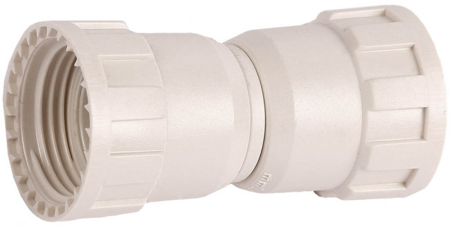 Соединитель ЗУБР "ШиреФит" "накидная гайка - накидная гайка", 16мм, ( 51496-16 ) Соединитель ЗУБР "ШиреФит" "накидная гайка - накидная гайка", 16мм, ( 51496-16 )