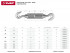 Талреп DIN 1480, крюк-крюк, М14, 3 шт, кованая натяжная муфта, оцинкованный, ЗУБР Профессионал,  ( 4-304365-14 )