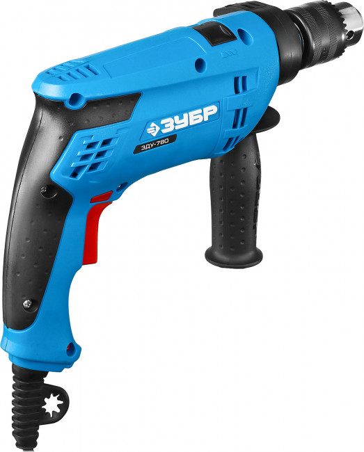 Дрель удар, ЗУБР Профессионал ЗДУ-780 ЭРМ2, патрон 13 мм, реверс, d: сталь-10 мм/бетон-13 мм/дерево-20 мм, 0-3000 об/мин, 0-48000 уд/мин, 780 Вт,  ( ЗДУ-780 ЭРМ2 )