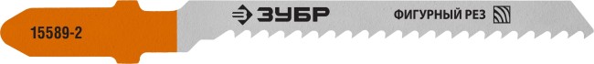 Полотна ЗУБР "ПРОФЕССИОНАЛ", T119BO, для эл/лобзика, HCS, по дереву, фигурный рез, T-хвост., шаг 2мм, 50мм, 2шт ( 15589-2_z02 )