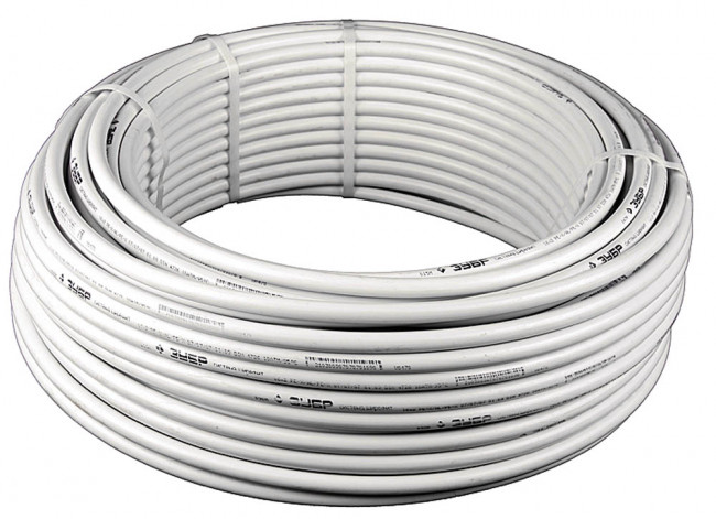 Труба металлопластиковая ЗУБР "ШиреФит", 32мм, толщ стенки 3мм, мет. слоя 0,6мм, макс. давл/ 10атм при т-ре 95°С, 50 м  ,  ( 51455-32 )