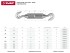 Талреп DIN 1480, крюк-крюк, М16, 2 шт, кованая натяжная муфта, оцинкованный, ЗУБР Профессионал,  ( 4-304365-16 )
