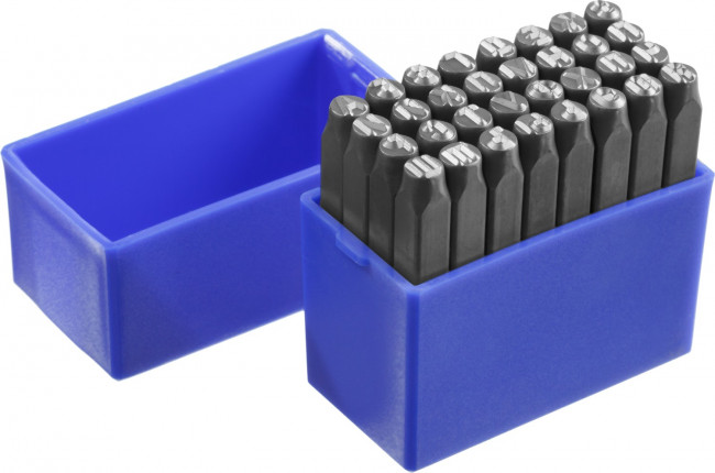 Клейма ЗУБР буквенные кириллица, шрифт 5мм,  ( 21503-05_z01 )