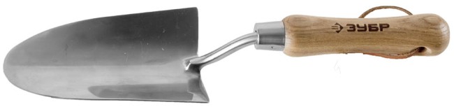 Совок ЗУБР "ЭКСПЕРТ" посадочный широкий из нержавеющей стали, деревянная ручка из ясеня, 150х85х335мм ,  ( 4-39463_z01 )