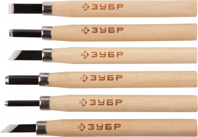 Резцы ЗУБР "ЭКСПЕРТ" фигурные профессиональные, 6шт ,  ( 18375-H6 )