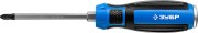 Отвертка ударная, сквозной Cr-V стержень, PH2 x 100 мм, усилитель под ключ, магнитный наконечник, двухкомп. рукоятка, ЗУБР Профессионал, "УДАРНИК", ( 25272-2 )