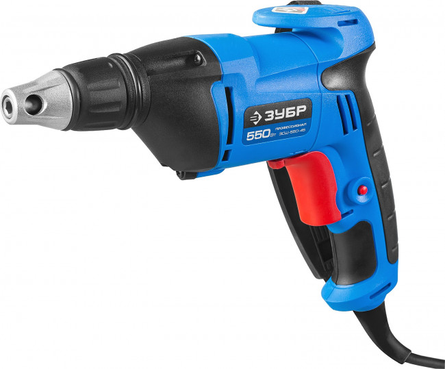 Шуруповерт сетевой УНИВЕРСАЛ, ЗУБР ПРОФЕССИОНАЛ ЗСШ-550-45, патрон HEX 1/4" (6.35мм), 220 В, 550 Вт, 0-4500 об/мин, 0-15 мм, 1.6 кг, 3 м,  ( ЗСШ-550-45 )