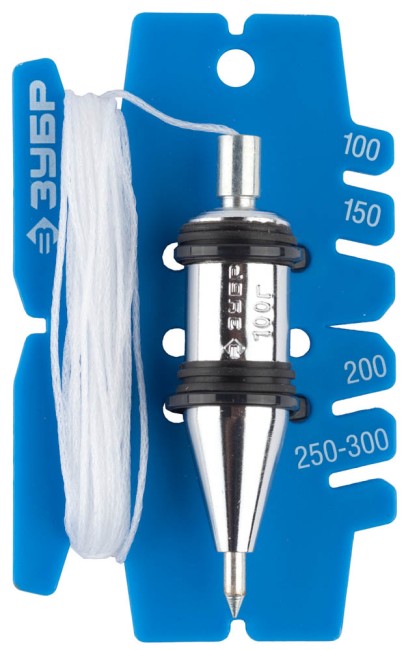 Отвес ЗУБР "ЭКСПЕРТ" строительный со шнуром и безопасным наконечником, 100 г,  ( 06347-10_z01 )