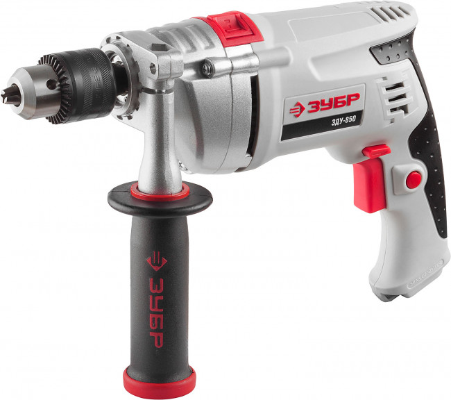 Дрель удар., ЗУБР Профессионал ЗДУ-850 ЭРМКМ2, реверс, мет. корпус редуктора, патрон 13 мм, реверс, 0-2800 об/мин, 0-44800 уд/мин, 850 Вт, кейс,  ( ЗДУ-850 ЭРМКМ2 )
