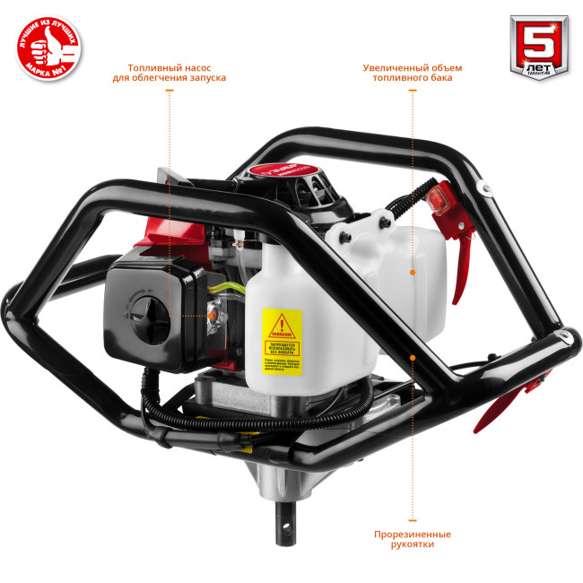 Мотобур (бензобур) со шнеком, d=60-300 мм, 71 см3, 2 оператора, ЗУБР ( МБ2-300 Н ) Мотобур (бензобур) со шнеком, d=60-300 мм, 71 см3, 2 оператора, ЗУБР ( МБ2-300 Н )