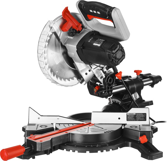 Пила торцовочная, ЗУБР ЗПТ-210-1600 ПЛ, d= 210 x 30 мм, 1600 Вт, 5000 об/мин, лазер, удлинители стола,  ( ЗПТ-210-1600 ПЛ )