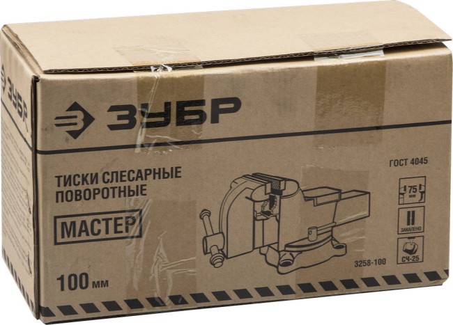 Тиски ЗУБР "МАСТЕР" слесарные поворотные, 100мм, ( 3258-100 ) Тиски ЗУБР "МАСТЕР" слесарные поворотные, 100мм, ( 3258-100 )