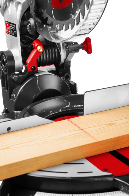 Пила торцовочная, ЗУБР ЗПТ-255-1800 ЛМ2, d= 255 x 30 мм, 1600 Вт, 5000 об/мин, лазер, удлинители стола,  ( ЗПТ-255-1800 ЛМ2 )